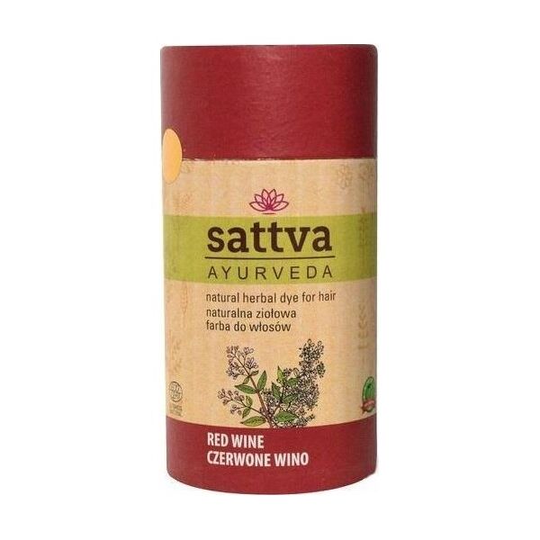 Sattva SATTVA_Natural Herbal Dye for Hair naturalna ziołowa farba do włosów Red Wine 150g