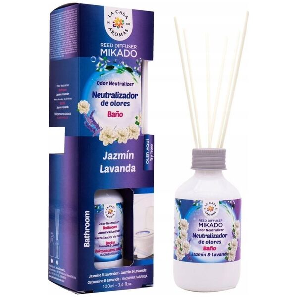 LA CASA DE LOS AROMAS_Reed Diffuser Bathroom Odor Neutralizer patyczki zapachowe neutralizujące przykre zapachy 100ml
