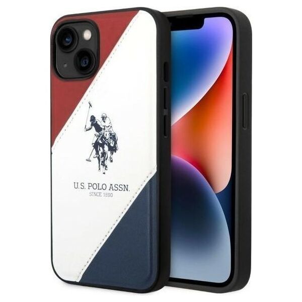 US POLO Etui US Polo do iPhone 14 Plus 6,7" biały/white Tricolor Embossed