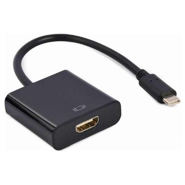 Adapter USB Gembird GEMBIRD Adapter USB-C do HDMI F czarny 4K30Hz 15 cm