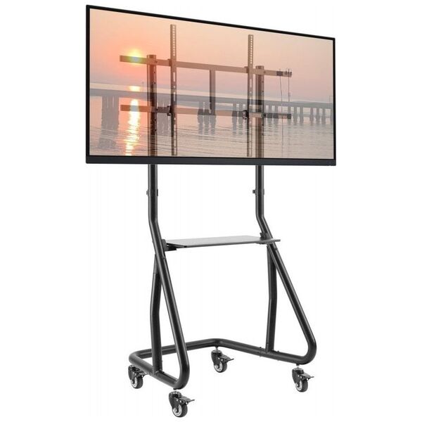 Techly Techly Stojak Mobilny do Telewizora 60-105 Cali 100kg z Półką AV