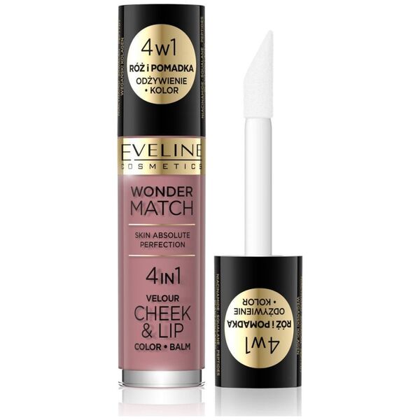 Eveline Eveline Wonder Match Róż i Pomadka w płynie 4w1 nr 02  4.5ml