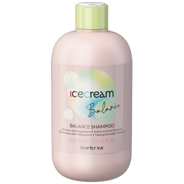 Inebrya Inebrya Ice Cream Balance szampon regulujący sebum do włosów przetłuszczających się, 300ml