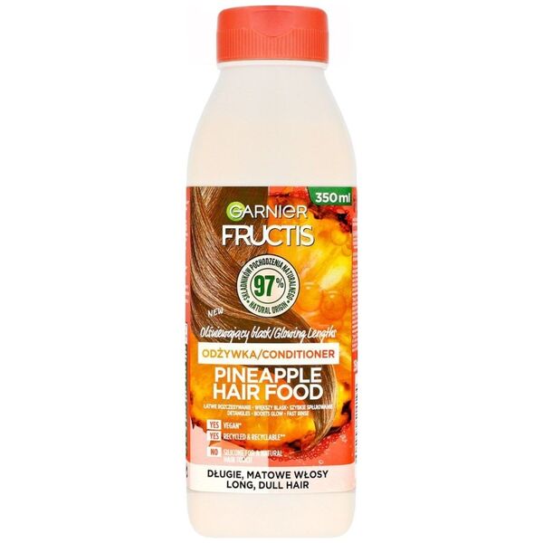 Fructis Hair Food Pineapple Odżywka olśniewający blask do włosów długich i matowych 350ml