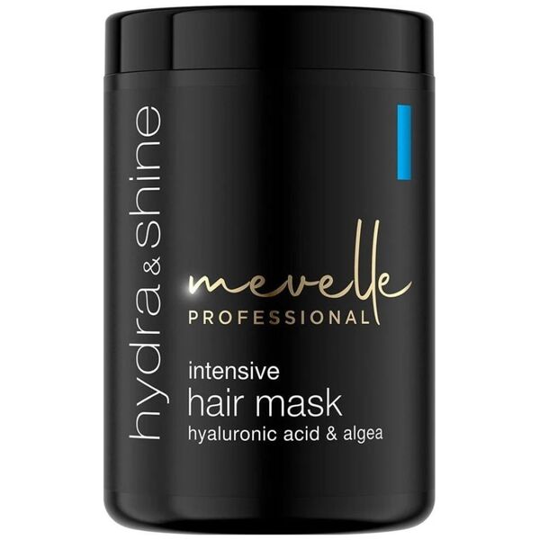 MEVELLE PROFESSIONAL_Hydra &amp| Shine Intensive Hair Mask maska do włosów matowych, szorstkich, ze skłonnością do puszenia się Hyaluronic Acid &amp| Algea 900ml