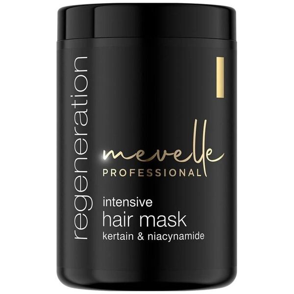 MEVELLE PROFESSIONAL_Regeneration Intensive Hair Mask maska do włosów zniszczonych, kruchych, matowych Keratin &amp| Niacynamide 900ml