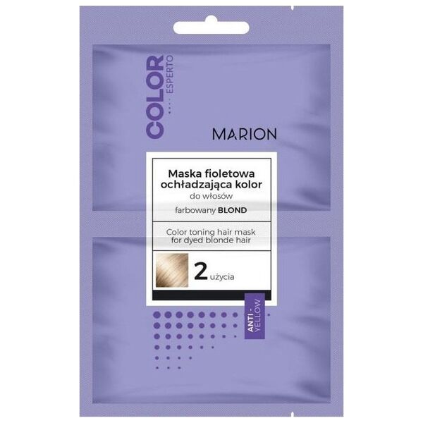 Marion Marion Color Esperto maska fioletowa ochładzająca kolor do włosów farbowanych na blond 2x20ml