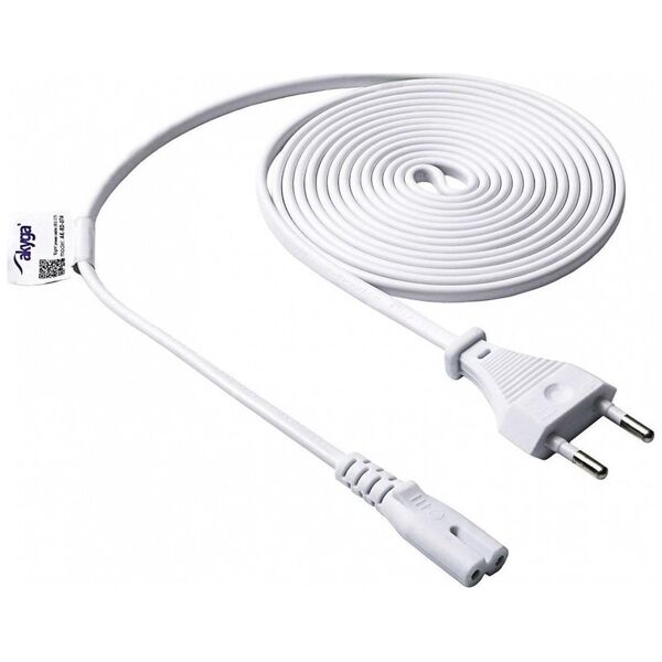 Kabel zasilający Akyga Kabel zasilający Akyga AK-RD-07A ósemka CCA CEE 7/16 / IEC C7 3 m biały