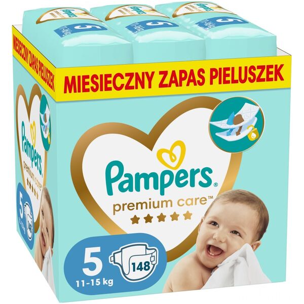 Pieluszki Pampers Premium Care 5, 11-16 kg, 148 szt.