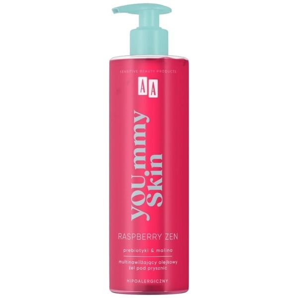 AA_Yoummy Skin Raspberry Zen multinawilżający olejkowy żel pod prysznic 400ml