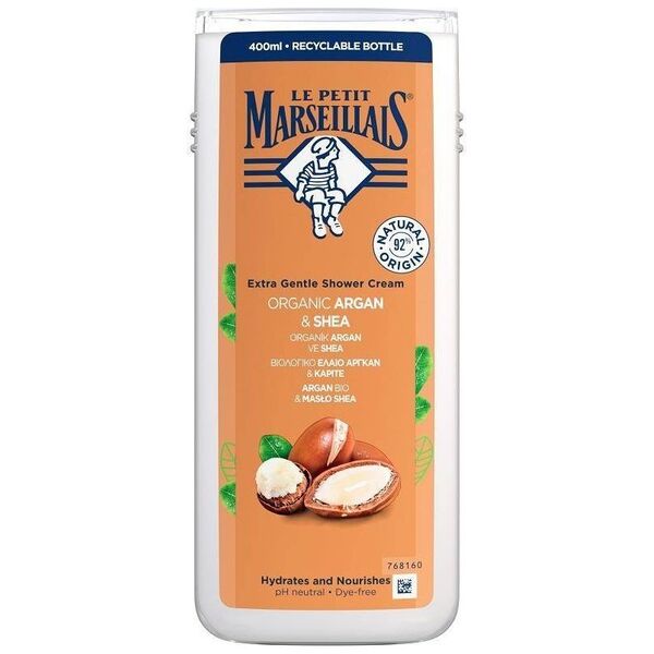 Le Petit Marseillais Kremowy żel pod prysznic Argan Bio & Masło Shea 400ml