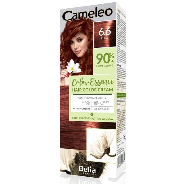 DELIA COSMETICS Cameleo Color Essence Krem koloryzujący nr 6.6 - ruby  1op.