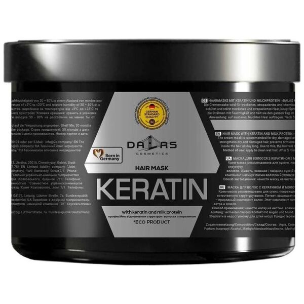 DALAS_Keratin Hair Mask keratynowa maska do włosów 500ml