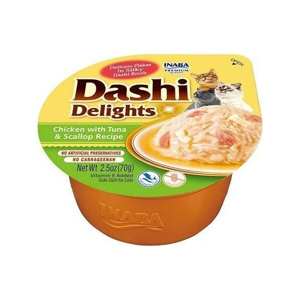 Inaba Foods Inaba DASHI uzupełniająca karma dla kota- bulion o smaku kurczaka i tuńczyka 70 g