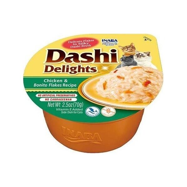 Inaba Foods Inaba DASHI uzupełniająca karma dla kota- bulion o smaku przegrzebka i kurczak70 g