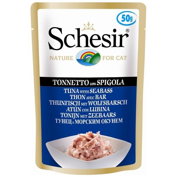 Schesir SCHESIR dla kotów Single Dish Tuńczyk z Bass 50g