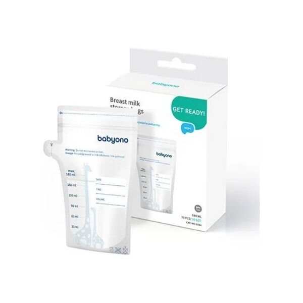 BabyOno 1084 WORECZKI 180ML DO PRZECHOWYWANIA POKARMU 30SZT