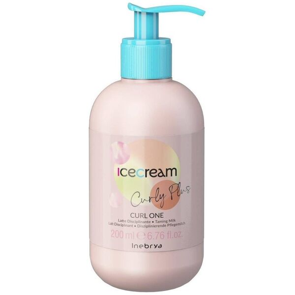 Inebrya Ice Cream Curly Plus dyscyplinujące mleczko do włosów kręconych i falowanych 200ml