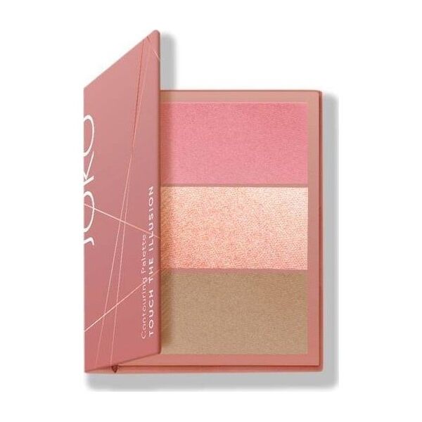Joko Touch The Illusion Contouring Palette paletka do konturowania twarzy 3w1 01 Pink 3x3.5g