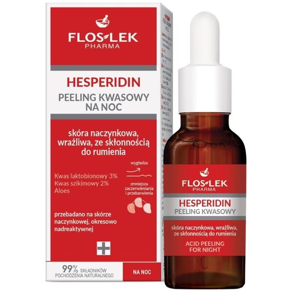 Floslek Hesperidin peeling kwasowy na noc 30ml