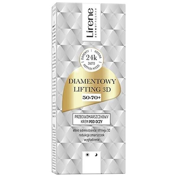 Lirene Lirene Diamentowy Lifting 3D przeciwzmarszczkowy krem pod oczy 50-70+ 15ml