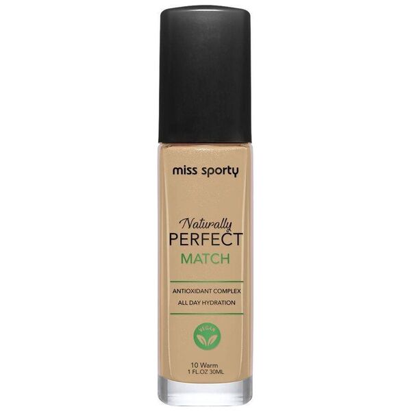 Miss Sporty Miss Sporty Naturally Perfect Match wegański podkład nawilżający 10 Warm 30ml