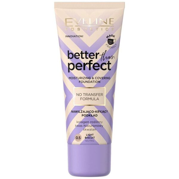 XXXX__Eveline Cosmetics (Eveline) Eveline nawilżająco-kryjący podkład 0.5 Light Biscuit 30ml