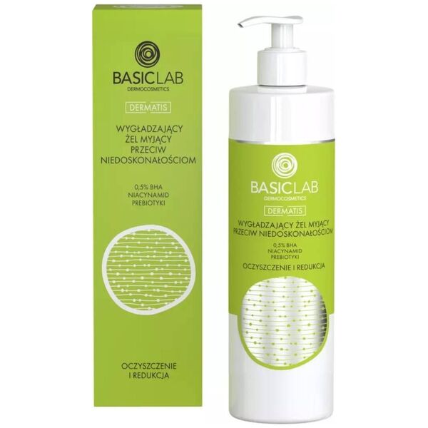 Basiclab Dermatis Wygładzający żel myjący przeciw niedoskonałościom z 0.5% BHA 300ml