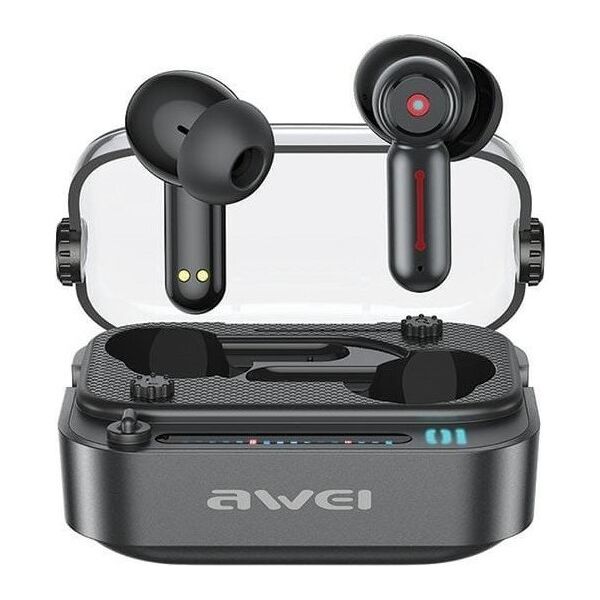 Słuchawki Awei AWEI słuchawki Bluetooth 5.3 T58 ANC + stacja dokująca czarny/black