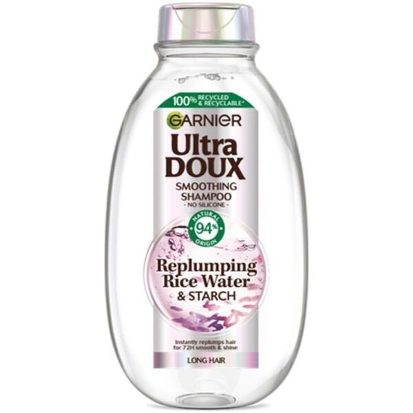 Garnier GARNIER Ultra Doux Szampon do włosów długich Replumping Rise Water & Starch (woda ryżowa i skrobia) 400ml