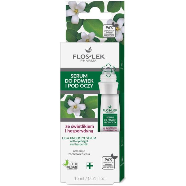 FLOS-LEK FLOSLEK Oczy Serum do powiek i pod oczy ze świetlikiem i hesperydyną 15 ml