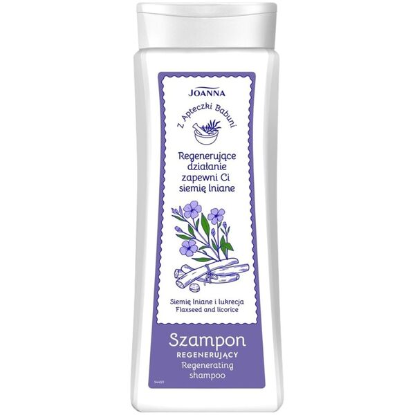 Joanna JOANNA Z Apteczki Babuni Szampon do włosów - Siemię lniane i lukrecja 300 ml