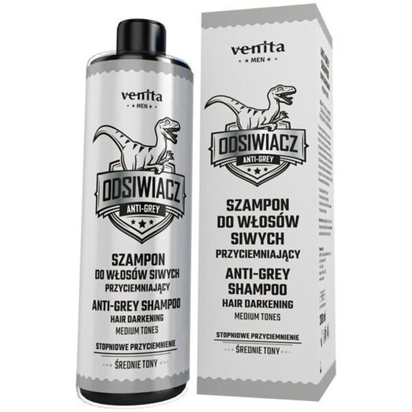 Venita VENITA Men Szampon przyciemniający do włosów siwych - średnie tony 200ml