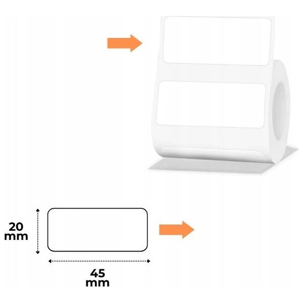 Niimbot Niimbot štítky R 45x20mm 320ks Bílé pro B21, B21S, B3, B1S