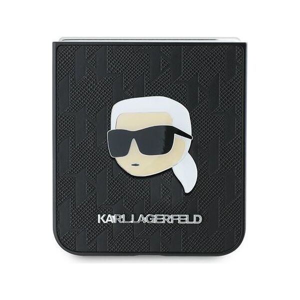 Karl Lagerfeld case for Samsung Galaxy Z Flip6 KF002199 black Saffiano Monogram 3666339322441