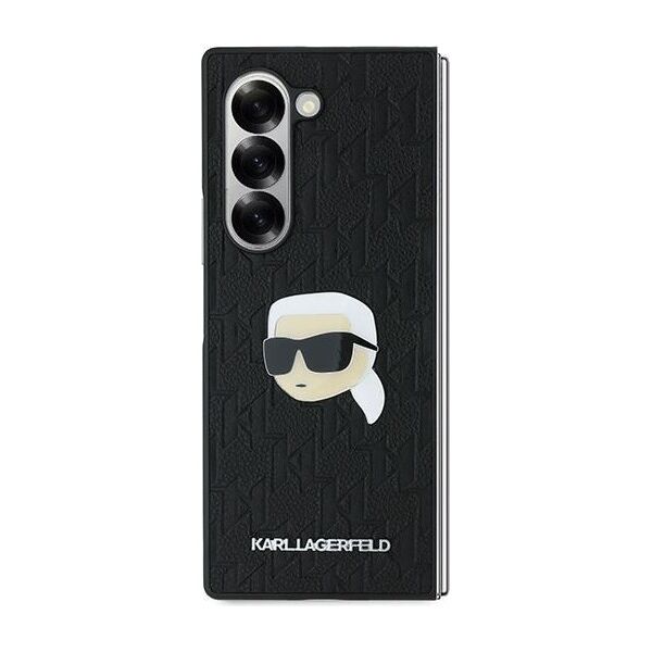 Karl Lagerfeld case for Samsung Galaxy Z Fold6 KF002202 black Saffiano Monogram Head Pin 3666339322540
