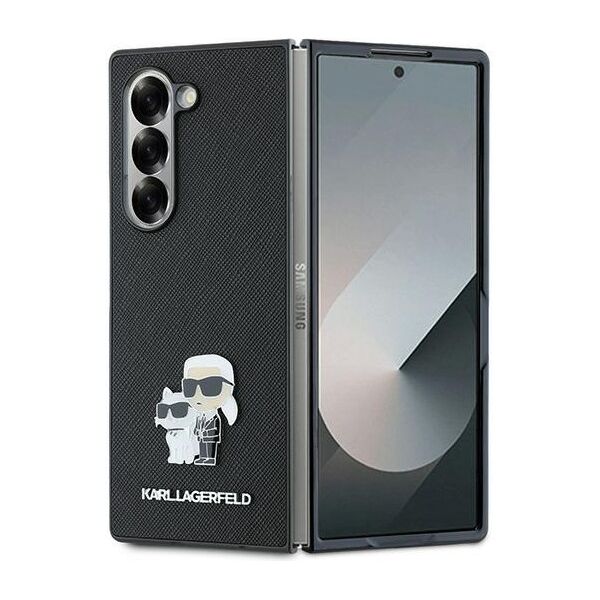 Karl Lagerfeld case for Samsung Galaxy Z Fold6 KF002203 black Saffiano Metal Pin 3666339322571