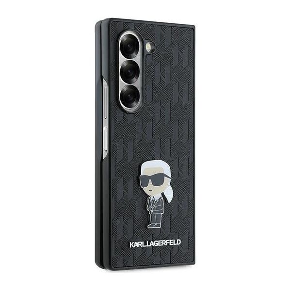 Karl Lagerfeld case for Samsung Galaxy Z Fold6 KF002204 black Saffiano Ikonik Pin 3666339322588