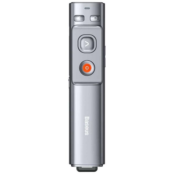 Baseus Presenter με Πορτοκαλί Laser και Πλήκτρα Slideshow σε Ασημί Χρώμα (WKCD000013) (BASWKCD000013) έως 12 άτοκες Δόσεις