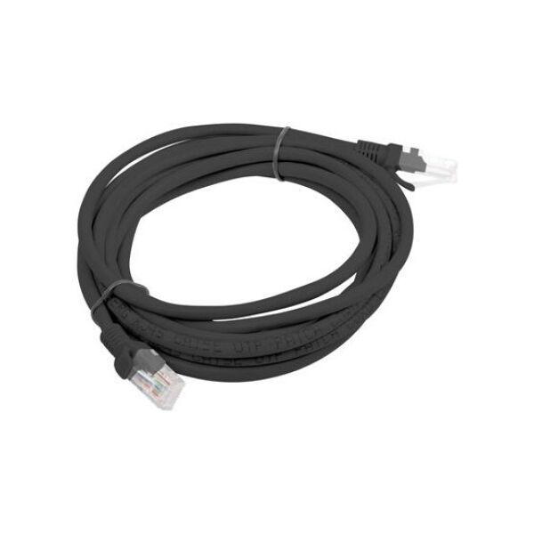 Lanberg Patchcord, Cat6, nieekranowany, 5m, czarny (PCU6-10CC-0500-BK)