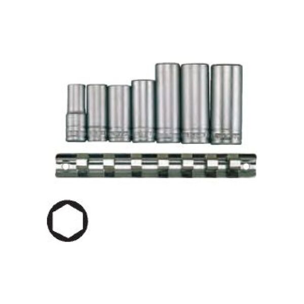 Teng Tools Zestaw nasadek 6-kątnych 3/8" 10-19mm długie 7szt. (73160103)