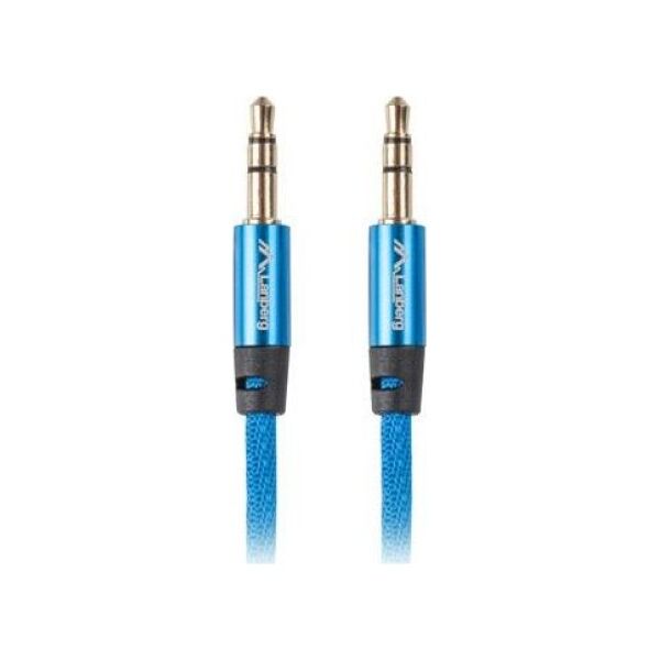 Kabel Lanberg Jack 3.5mm - Jack 3.5mm 2m niebieski (CA-MJMJ-10CU-0020-BL)