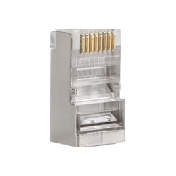 Lanberg Wtyk sieciowy RJ45 8P8C kat.6 FTP (20szt) z prowadnicą do linki i do drutu -PLS-6020