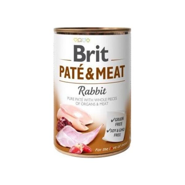 Brit Karma w puszce Pasztet z królika i mięso 400 g