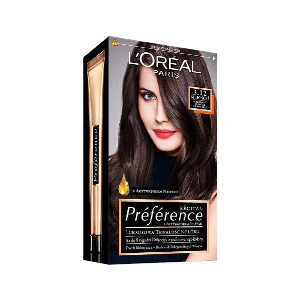 L’Oreal Paris Farba Recital Preference 3.12 Honore-Intensywny Chłodny Ciemny Brąz
