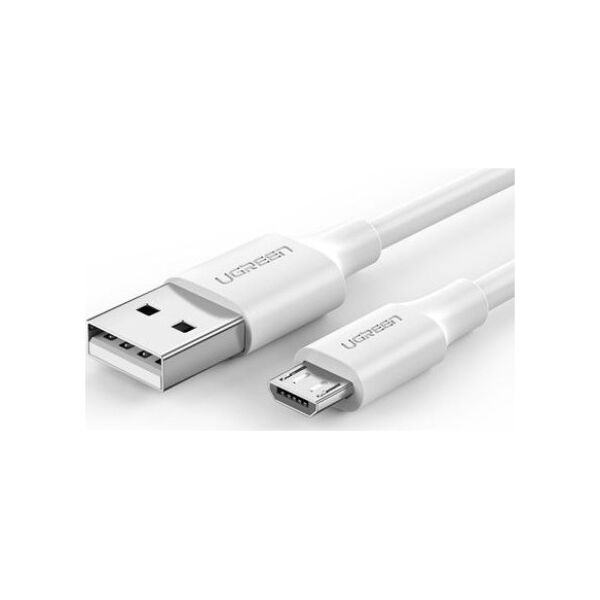 Kabel USB Ugreen USB-A - microUSB 0.5 m Biały (60140)