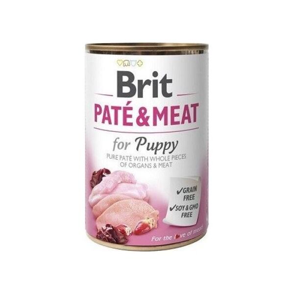Brit Brit Pate & Meat Dog Puppy puszka 400g
