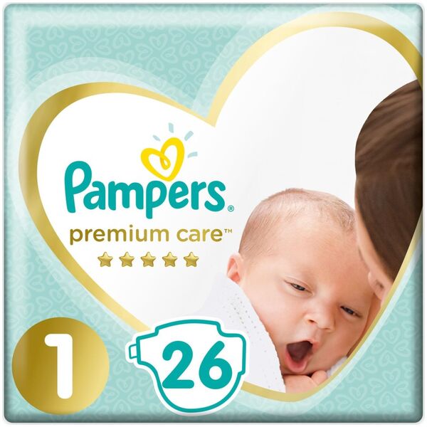 Pieluszki Pampers Premium Care 1, 2-5 kg, 26 szt.