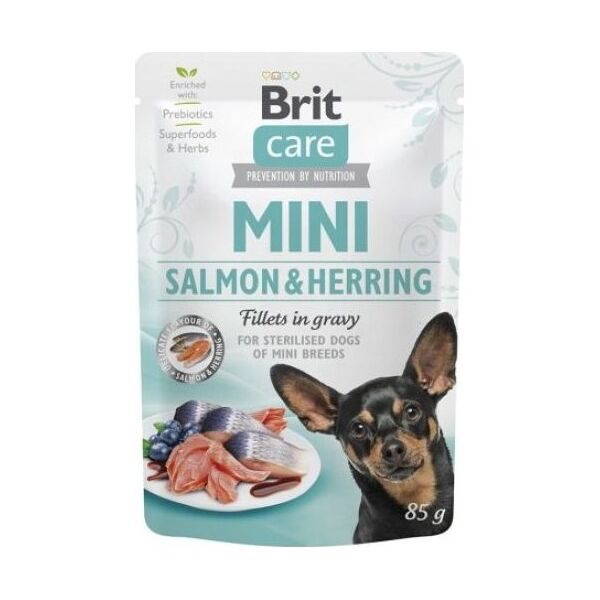 Brit Brit Care Mini Adult Salmon Herring Sterilised Łosoś i Śledź dla sterylizowanych psów małych ras 85 G