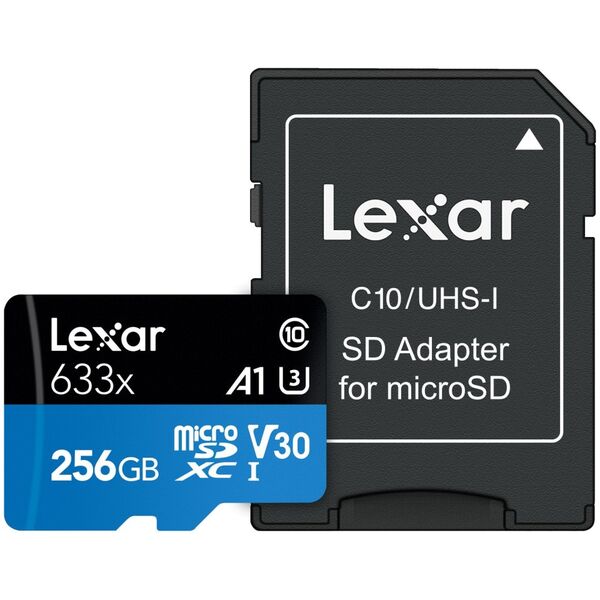 Karta Lexar 633x MicroSDXC 256 GB Class 10 UHS-I/U3 A1 V30 (LSDMI256BB633A)